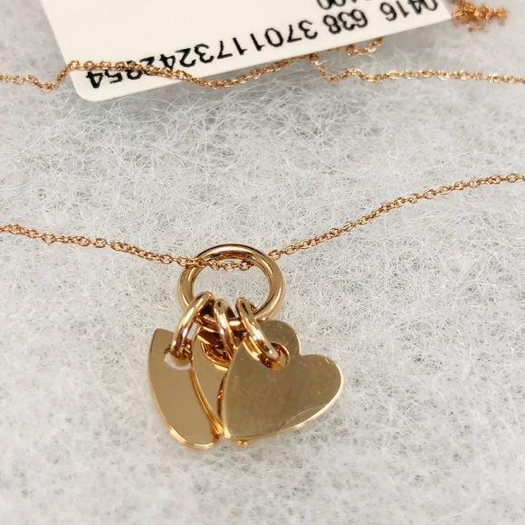 GINETTE NY
Angele 18K Rose Gold 3 Mini Heart Charms 17” Necklace - Picture 7 of 15
